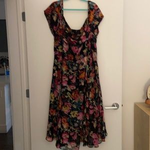 ASOS Curve Bardot Floral Maxi Dress